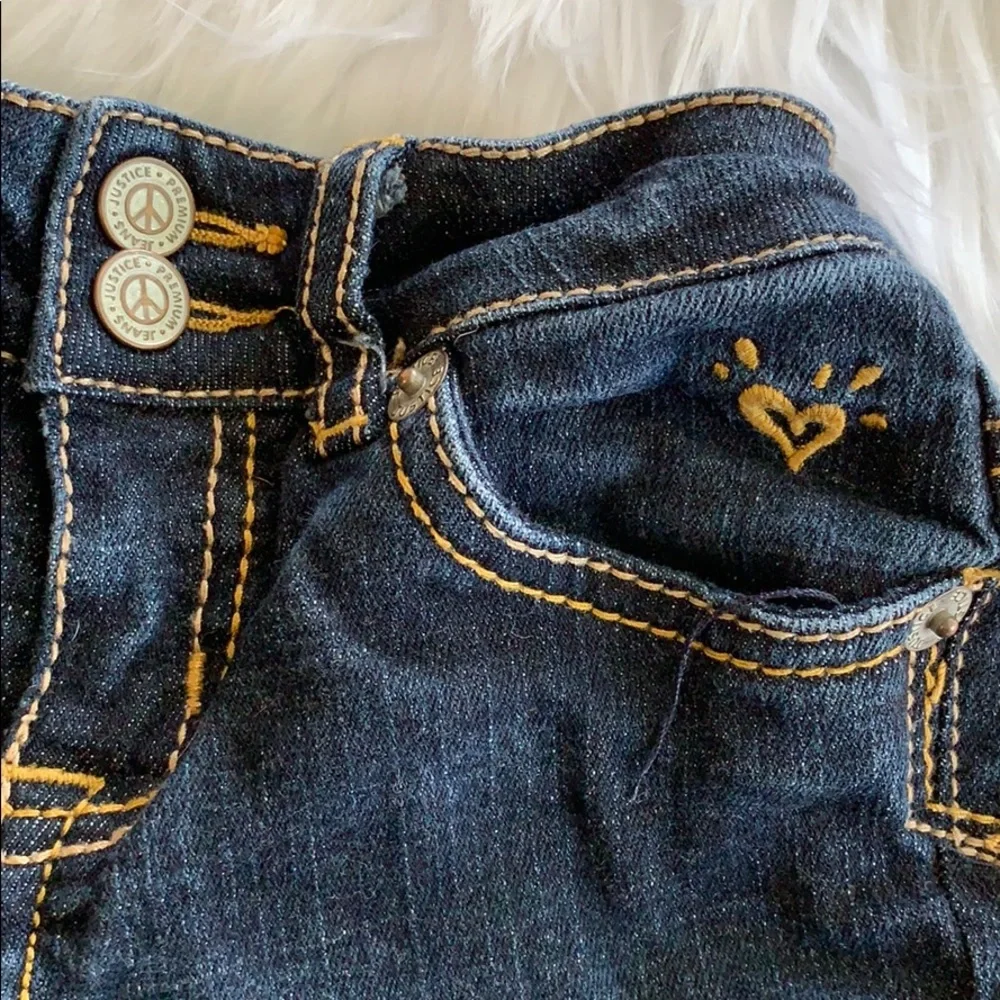 JUSTICE‎ jean shorts size 6 regular excellent cond